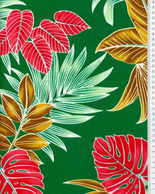 Polynesian fabric MONA MONA Green - Tissushop